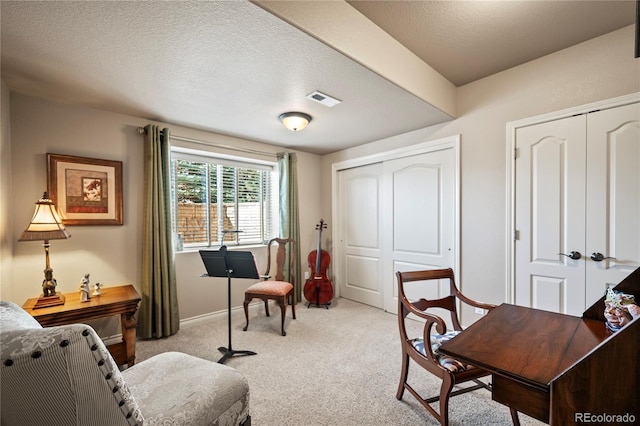 12477 Creekhurst Dr, Colorado Springs, CO 80921 - carpeted office space with baseboards and a textured ceiling