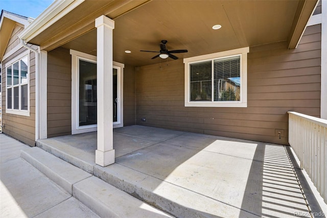 12623 Canoe St, Firestone, CO 80504 - view of patio / terrace with a ceiling fan