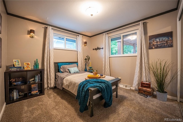 3125 Xenon St, Wheat Ridge, CO 80215 - bedroom with carpet floors, crown molding, baseboards, and multiple windows
