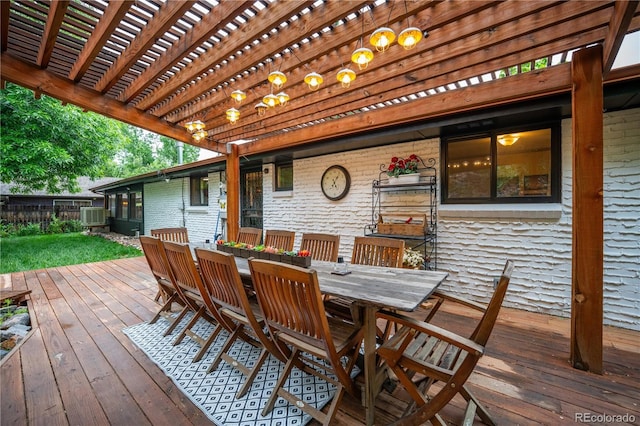 3125 Xenon St, Wheat Ridge, CO 80215 - deck with outdoor dining area and a pergola
