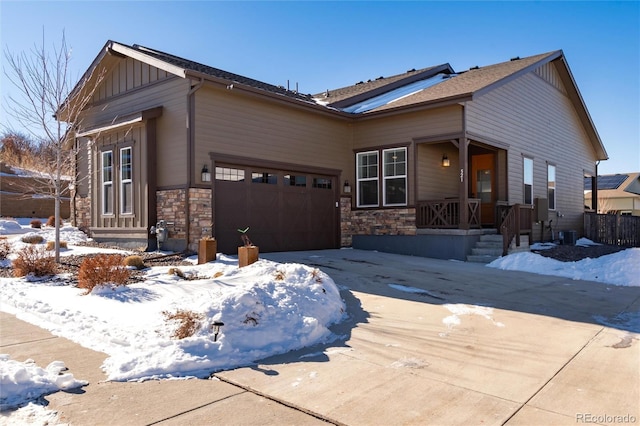 view of front of house featuring a garage