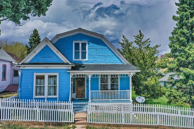 view of front of property with covered porch