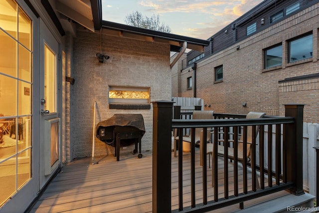 561 Cook St, Denver, CO 80206 - view of deck at dusk
