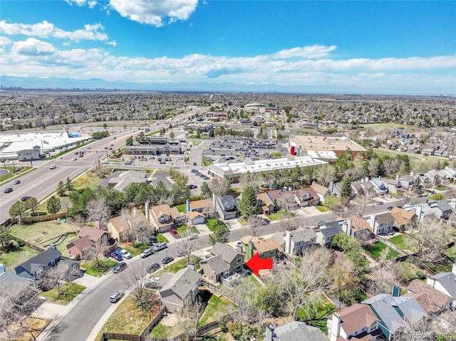 birds eye view of property featuring a residential view