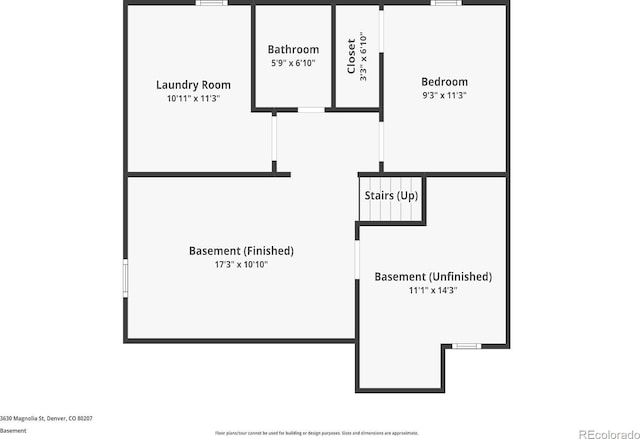 3630 Magnolia St, Denver, CO 80207 - property floor plan