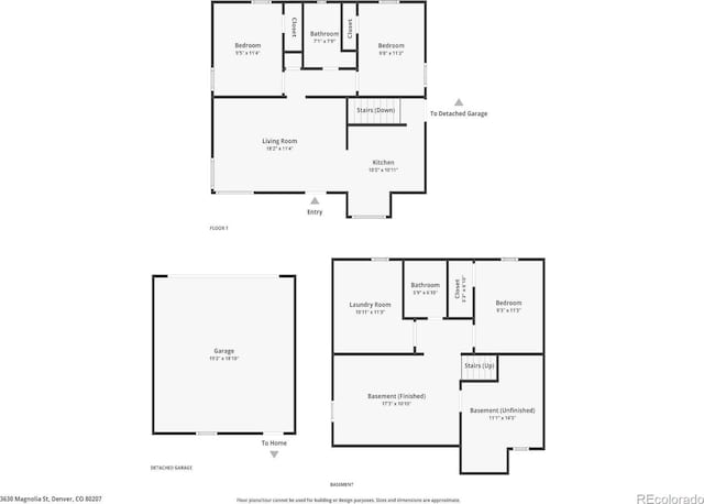 3630 Magnolia St, Denver, CO 80207 - home floor plan