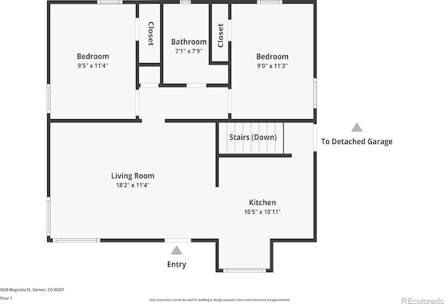 3630 Magnolia St, Denver, CO 80207 - room layout