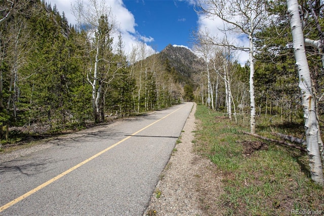 324 W Main St, Frisco, CO 80443 - view of asphalt street featuring a wooded view and a mountain view