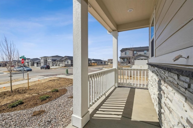 balcony with a residential view