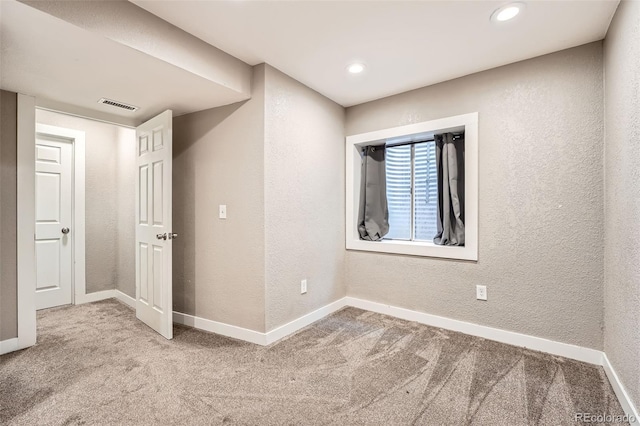 12362 Nate Cir, Parker, CO 80134 - carpeted spare room with baseboards, a textured wall, and recessed lighting