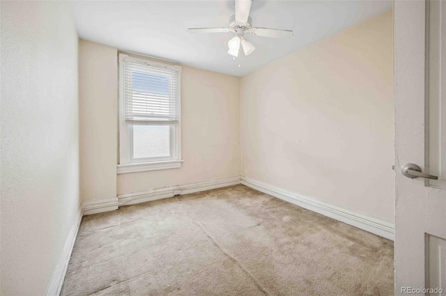 709 27th St, Denver, CO 80205 - carpeted spare room featuring a ceiling fan and baseboards