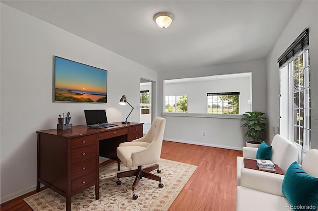 5131 Netherland St, Denver, CO 80249 - home office featuring light wood-style floors and baseboards