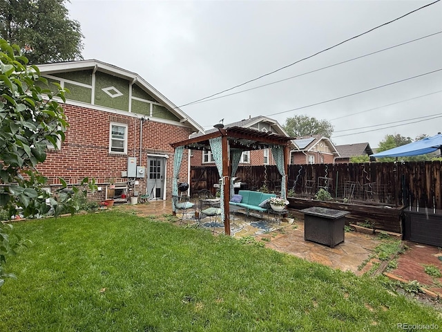 1434 Osceola St, Denver, CO 80204 - view of yard with a patio area, outdoor lounge area, and a pergola