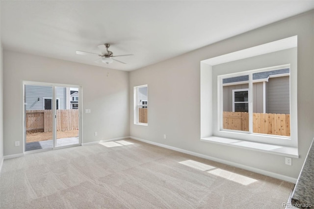 5913 Sawdust Dr, Brighton, CO 80601 - carpeted empty room with a ceiling fan and baseboards