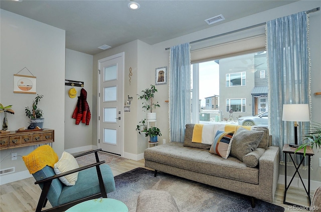 interior space featuring light wood-type flooring