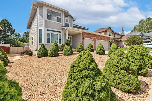 view of front of home featuring a garage