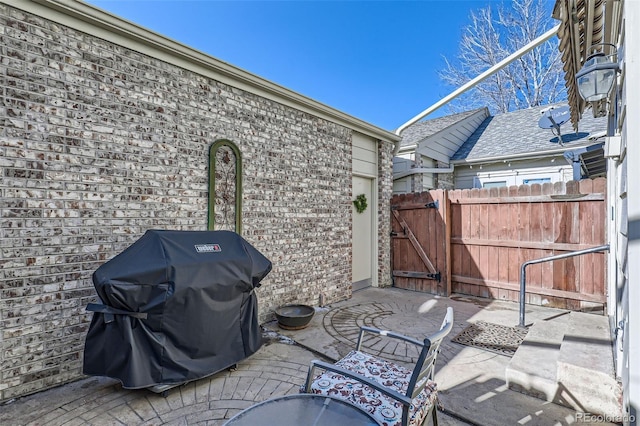 view of patio / terrace featuring grilling area