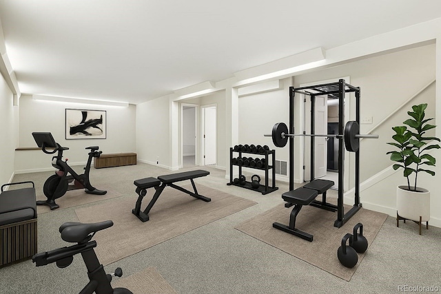 7065 Ingalls Ct, Arvada, CO 80003 - workout room with carpet floors and baseboards