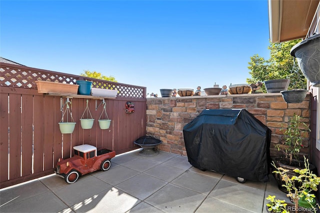 view of patio / terrace with area for grilling