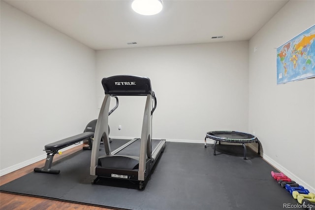 view of workout area