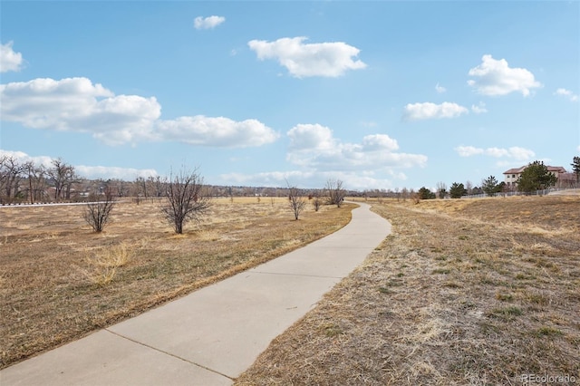 view of home's community with a rural view