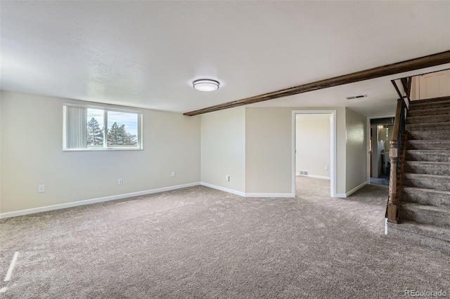 13805 W 82nd Ave, Arvada, CO 80005 - interior space featuring stairs, baseboards, light colored carpet, and visible vents