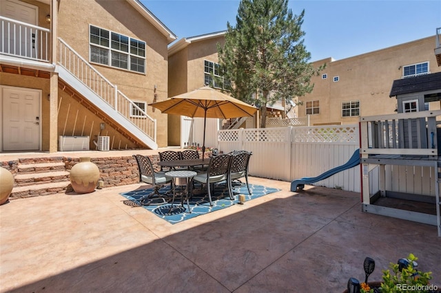 248 Writers Way, Colorado Springs, CO 80903 - view of patio with stairway and outdoor dining space