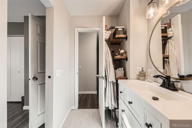 bathroom with vanity