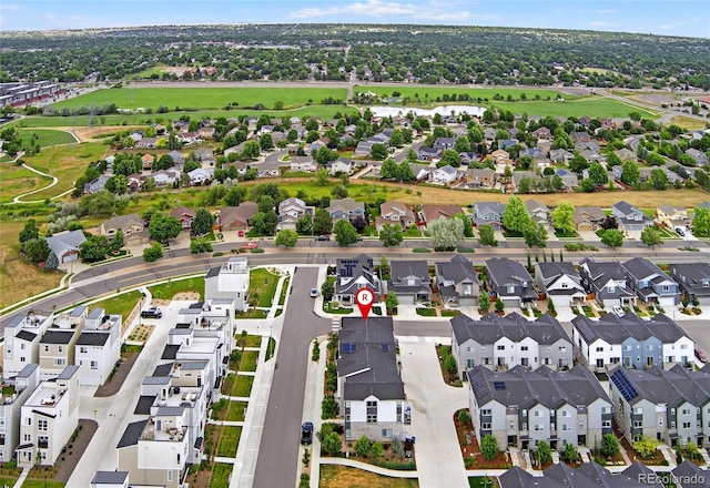 5396 Quail St, Wheat Ridge, CO 80033 - aerial view of property's location with nearby suburban area and a nearby body of water