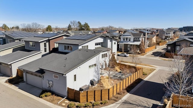 drone / aerial view with a residential view