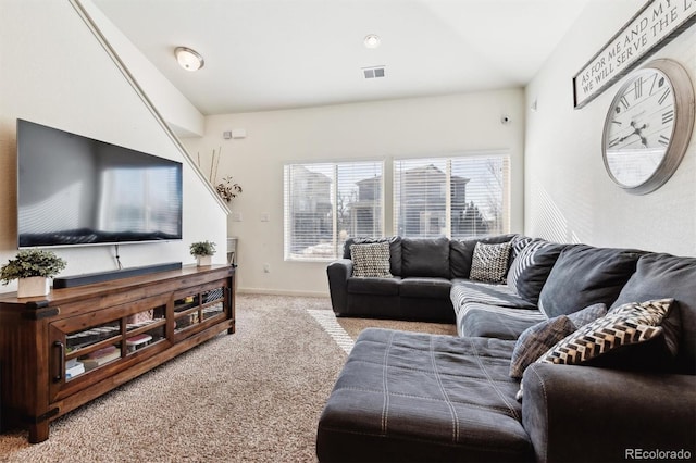 view of carpeted living room