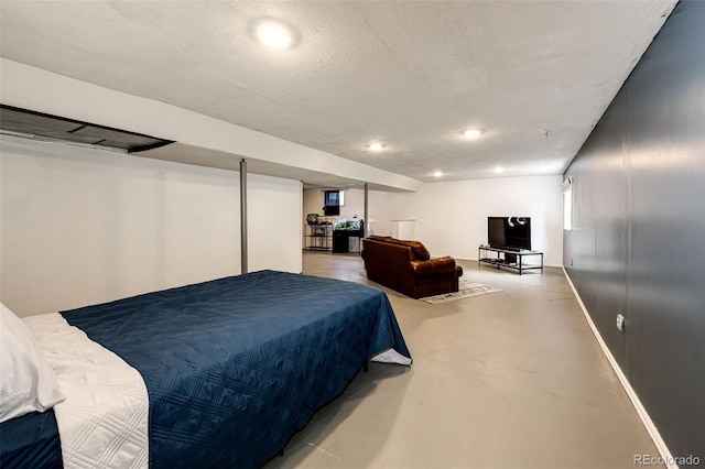 7840 W Portland Ave, Littleton, CO 80128 - bedroom with finished concrete flooring and recessed lighting