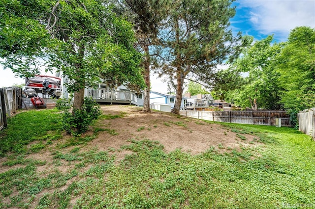 7840 W Portland Ave, Littleton, CO 80128 - fenced backyard with a deck