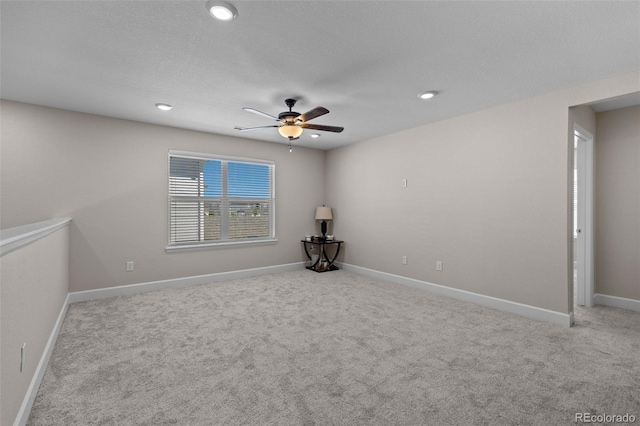 379 Silver Rock Trl, Castle Rock, CO 80104 - empty room featuring a ceiling fan, carpet flooring, and recessed lighting