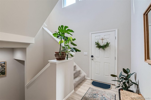 entryway featuring light hardwood / wood-style flooring