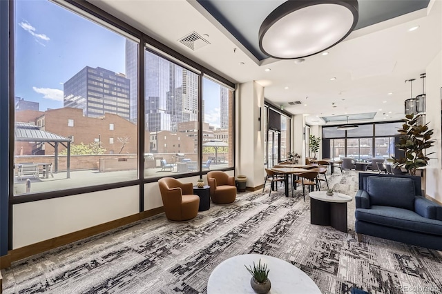 1551 Larimer St Unit 703, Denver, CO 80202 - community lobby featuring recessed lighting and a city view
