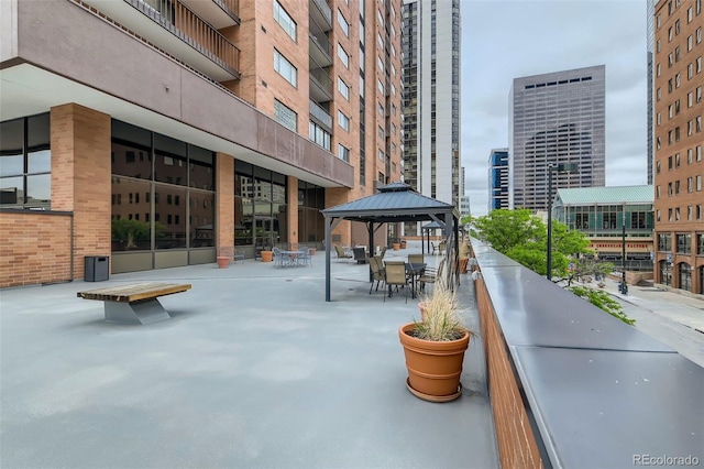 1551 Larimer St Unit 703, Denver, CO 80202 - view of patio featuring a gazebo and a view of city
