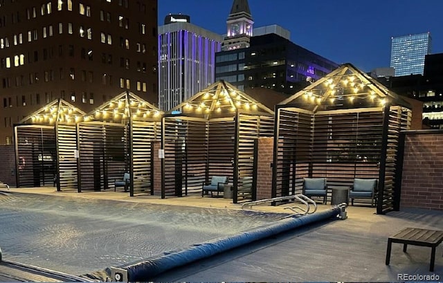 1551 Larimer St Unit 703, Denver, CO 80202 - view of patio at night