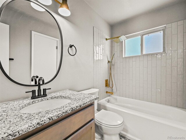 3535 Beechwood Ct, Colorado Springs, CO 80918 - full bath with toilet, washtub / shower combination, and vanity