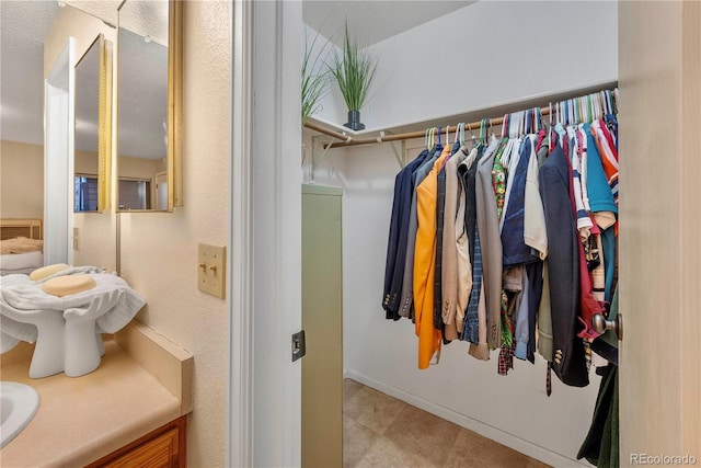 interior space featuring a sink