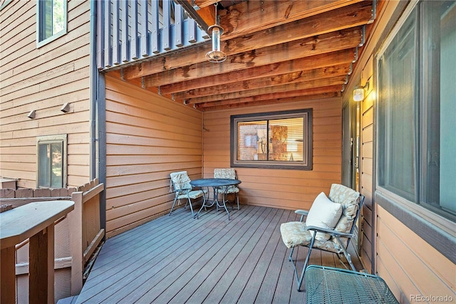 view of wooden deck