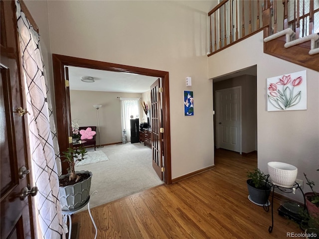 entryway featuring hardwood / wood-style floors