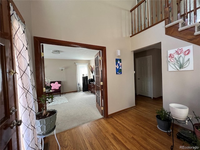 entryway featuring hardwood / wood-style floors