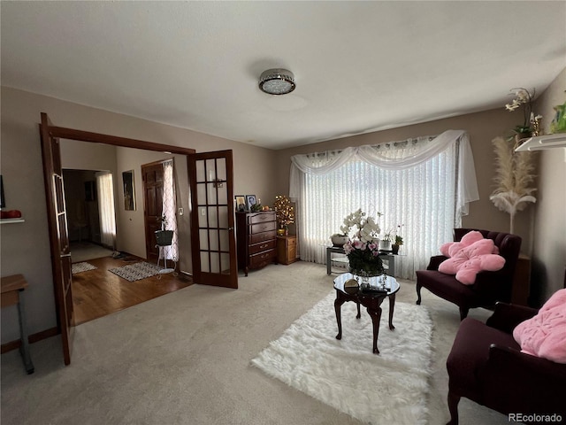 view of carpeted living room