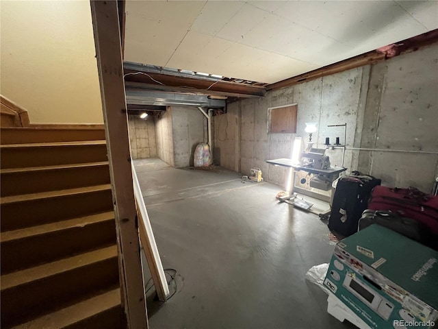 view of basement