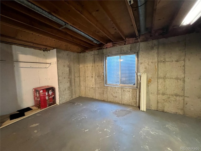 view of basement