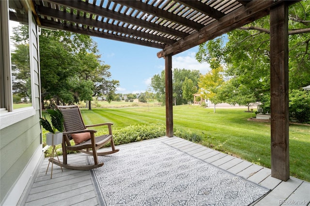 view of patio with a pergola