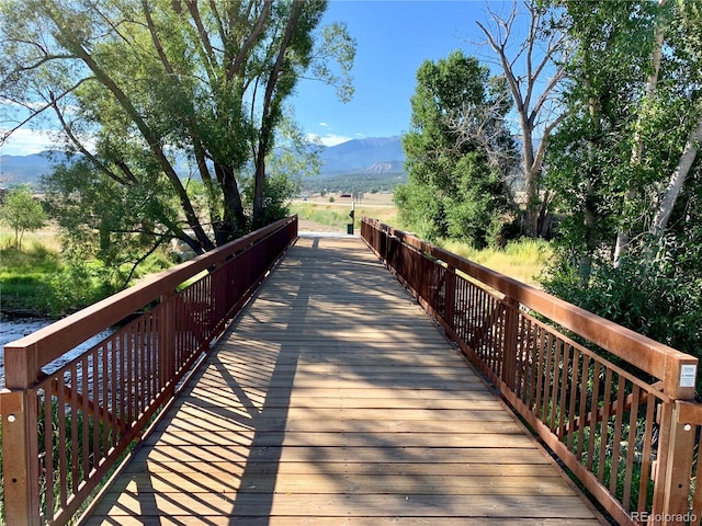 view of home's community featuring a mountain view