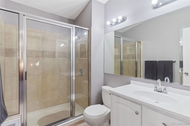 5220 Topaz Dr, Colorado Springs, CO 80918 - full bath with a stall shower, vanity, and toilet