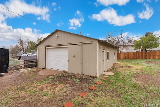 5220 Topaz Dr, Colorado Springs, CO 80918 - detached garage featuring fence